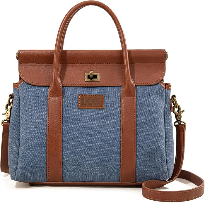 Montana West x Lee Vintage Satchel Purse Top-Handle Crossbody Messenger Bag Handbag for Women