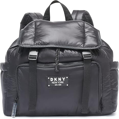 DKNY Women's Casual Lightweight Backpack, Black, One Size