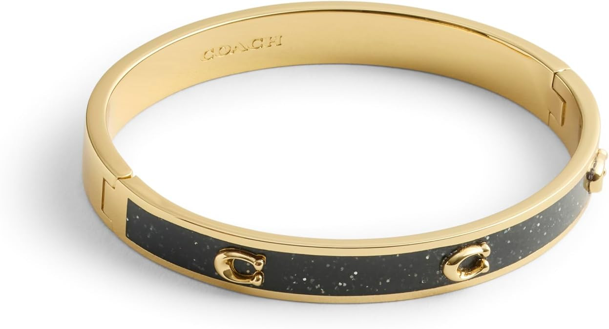 COACH Womens Signature C Glitter Bangle Bracelet