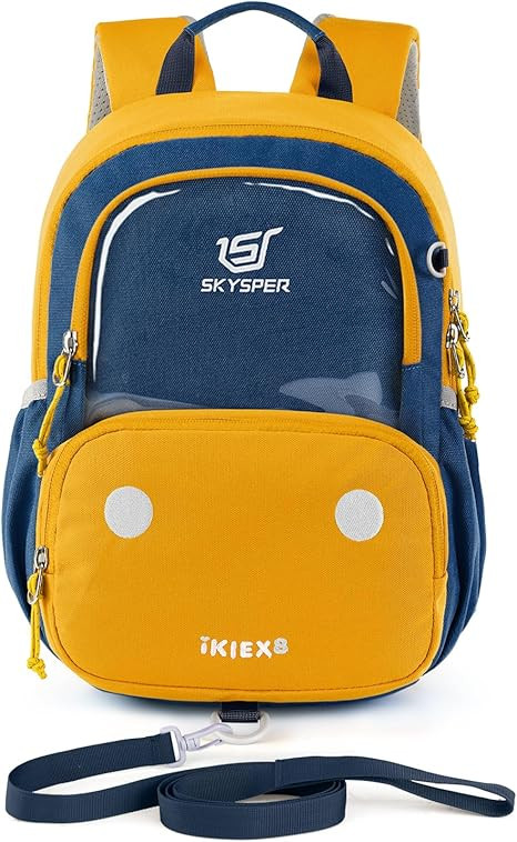 SKYSPER Small Toddler Backpack with Safety Anti-lost Leash Kids Travel Daypack for Preschool Kindergarten for Boys Girls