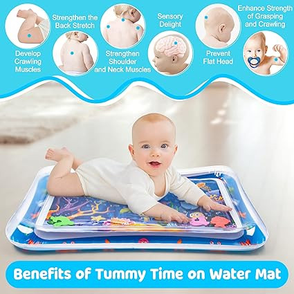 Tummy Time Water Mat丨Inflatable Tummy Time Water Play Mat for Babies, Infants and Toddlers