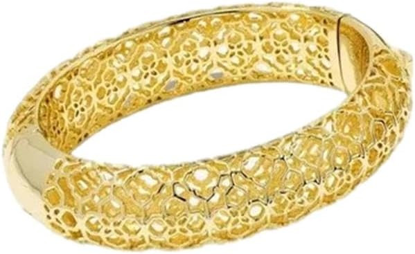Kendra Scott Abbie Bangle Bracelet in 14k Gold-Plated Brass, Fashion Jewelry for Women, Small/Medium