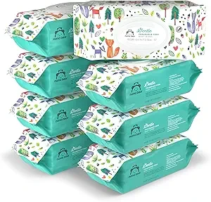 Amazon Brand - Mama Bear Gentle Fragrance Free Baby Wipes, Hypoallergenic, Sensitive Skin, Unscented, 800 Count (8 Packs of 100)