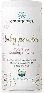 USDA Organic Baby Powder Talc-Free - Soothing Arrowroot, Calendula and Cornstarch for Newborn, Babies or Toddlers - Made in USA - 3oz/85g