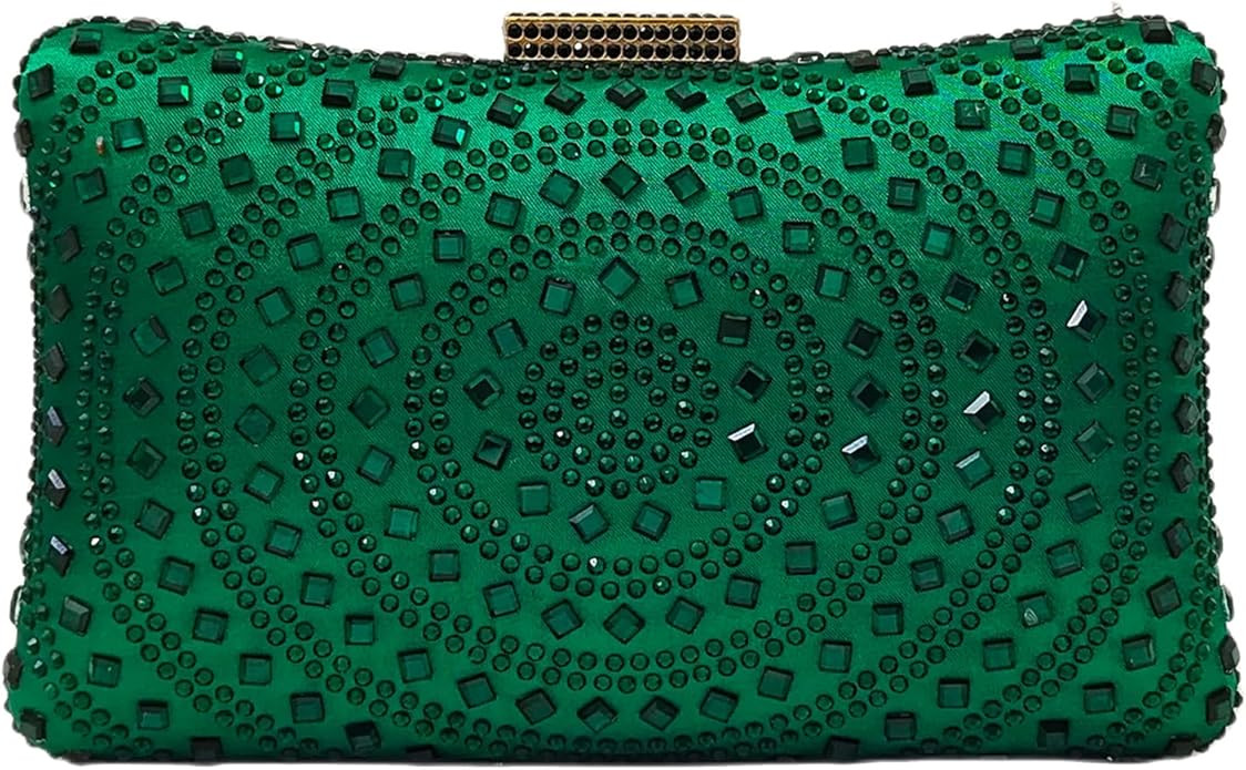 Crystal Box Clutch Rhinestone Handbags For Women Party Purse Wedding Evening Bag