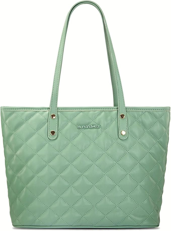 Montana West Quilted Handbag for Women Tote Purse Shoulder Bag Large Fashion Hobo Purse