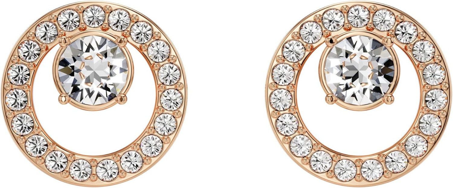 Swarovski Creativity Circle Necklace, Earrings, and Bracelet Jewelry Collection, Clear Crystals