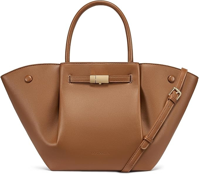 BOSTANTEN Large Tote Bags for Women Designer Top Handle Satchel with Magnetic Crossbody Purse Handbags with Adjustable Strap