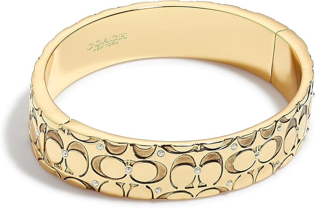 Coach Quilted C Hinged Bangle Bracelet