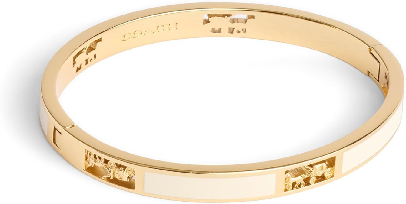 COACH Women's Signature Horse & Carriage Cut Out Bangle Bracelet
