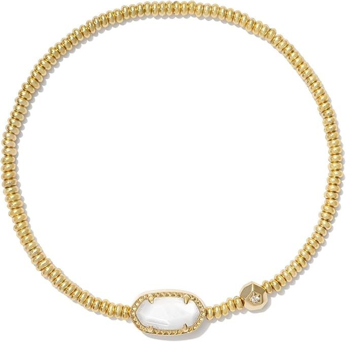 Kendra Scott Womens Grayson Stretch Bracelet Gold White Mop One Size